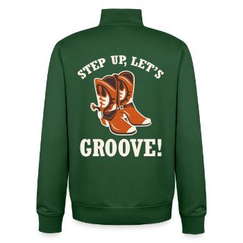 Step Up Boots Groove - Unisex Organic Zip Sweatshirt by Stanley/Stella - bottle green - Back - AI Model Male 185 dark (185cm)