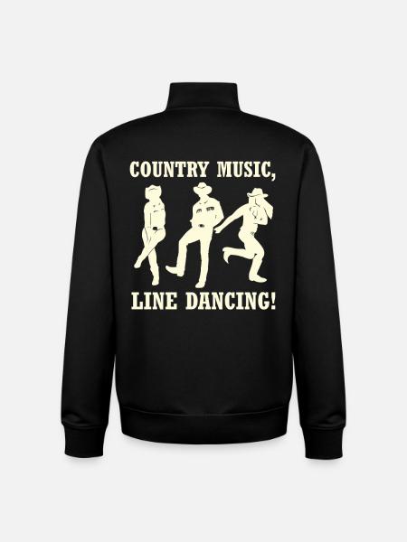 Country Line Dancing Silhouettes - Unisex Organic Zip Sweatshirt by Stanley/Stella - black