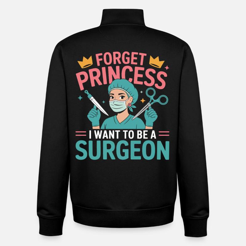 Ich will Chirurgin werden - Unisex Organic Zip Sweatshirt von Stanley/Stella - Schwarz