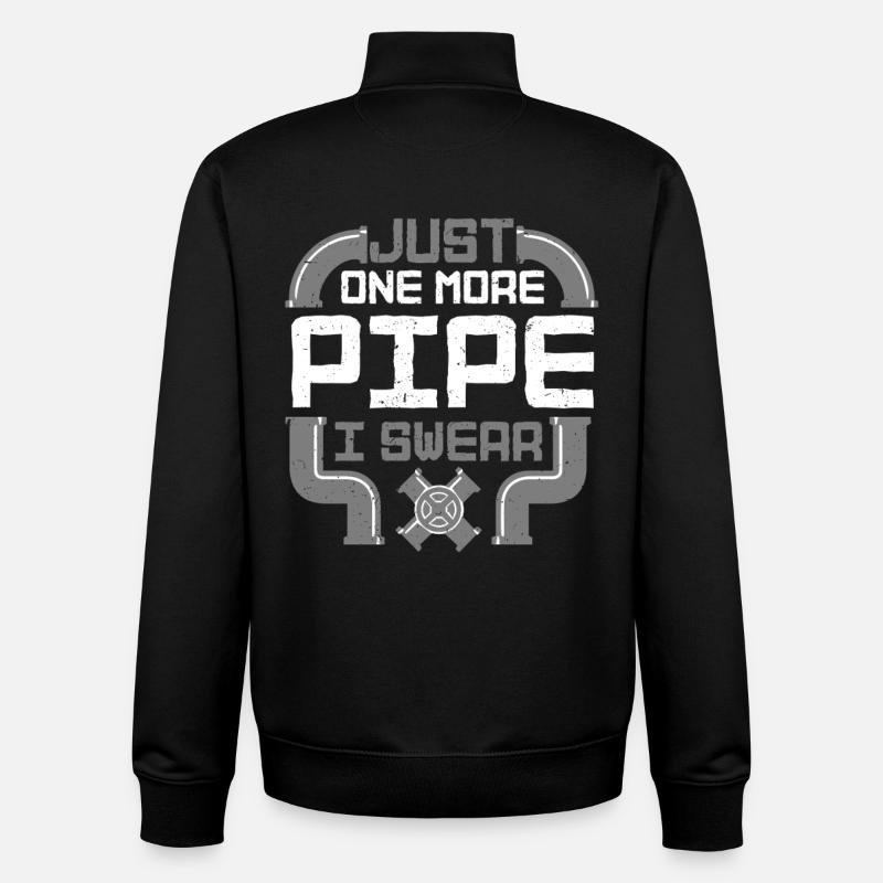 Pipe Layer Pipeline Builder - Unisex Organic Zip Sweatshirt by Stanley/Stella - black