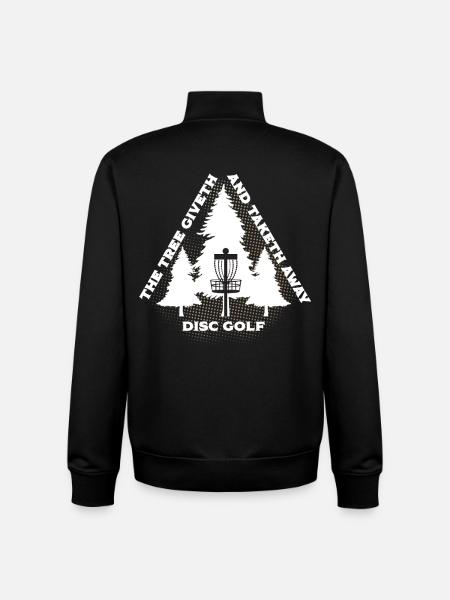 Disc Golf The Tree Giveth And Taketh Away - Unisex Organic Zip Sweatshirt by Stanley/Stella - black