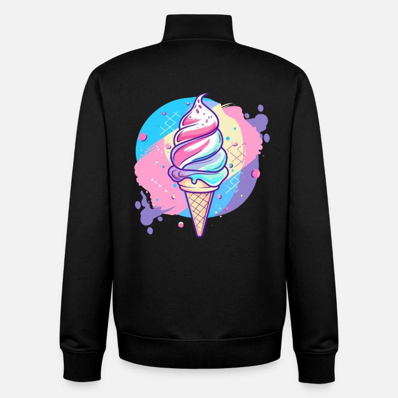 eiscreme - Unisex Organic Zip Sweatshirt by Stanley/Stella - black