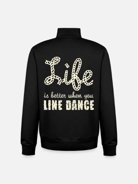 Line Dance Lebensfreude Rope Schrift - Unisex Organic Zip Sweatshirt von Stanley/Stella - Schwarz