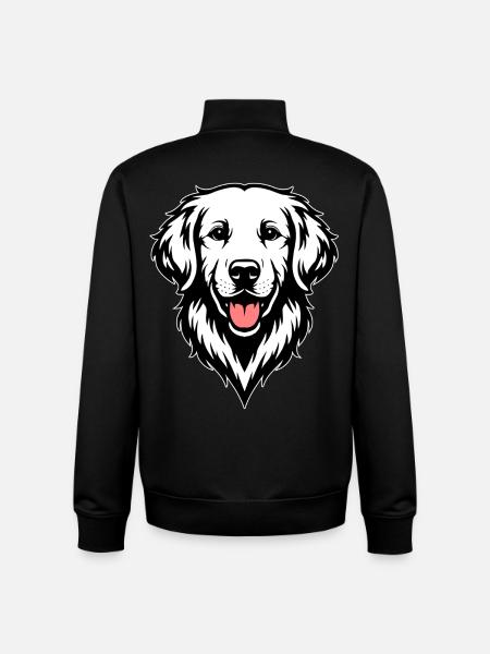 Golden Retriever - Unisex Organic Zip Sweatshirt by Stanley/Stella - black