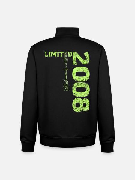 Limited Edition 2008 18th Birthday Gift - Unisex Organic Zip Sweatshirt by Stanley/Stella - black