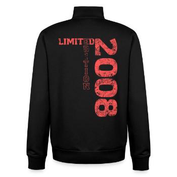 Édition limitée cadeau pour le 18e anniversaire 2008 - Sweat zippé unisexe en coton bio Stanley/Stella - noir - Dos - AI Model Male 185 light (185cm)