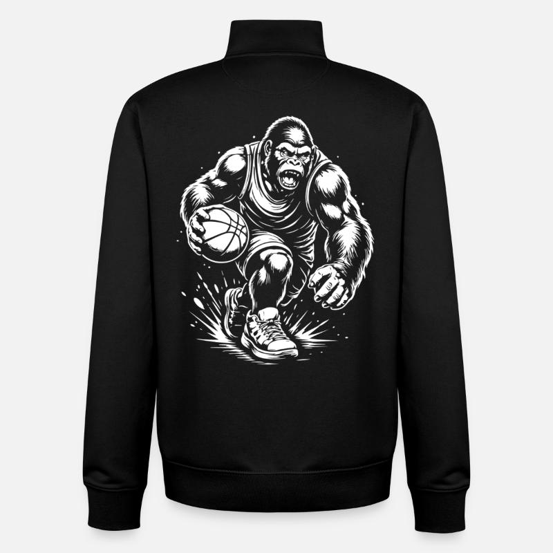 Primal Court Force - Unisex Organic Zip Sweatshirt von Stanley/Stella - Schwarz
