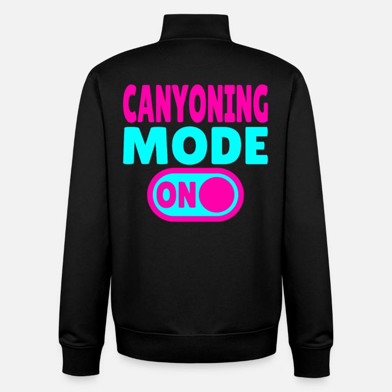 Canyoning Mode ON – Switch to adrenaline - Unisex Organic Zip Sweatshirt by Stanley/Stella - black
