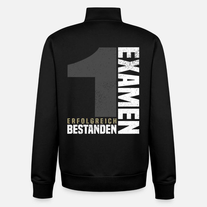 Congratulations 1st exam - Unisex Organic Zip Sweatshirt by Stanley/Stella - black