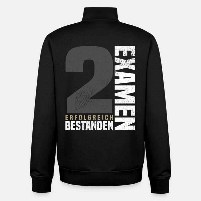 Félicitations pour le deuxième examen - Sweat zippé unisexe en coton bio Stanley/Stella - noir
