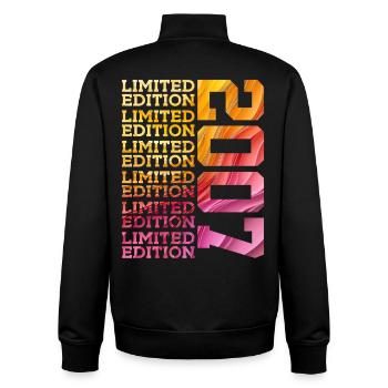 LIMITED EDITION 2007 19 JAHRE 19. GEBURTSTAG - Unisex Organic Zip Sweatshirt von Stanley/Stella - Schwarz - Hinten - AI Model Male 185 light (185cm)