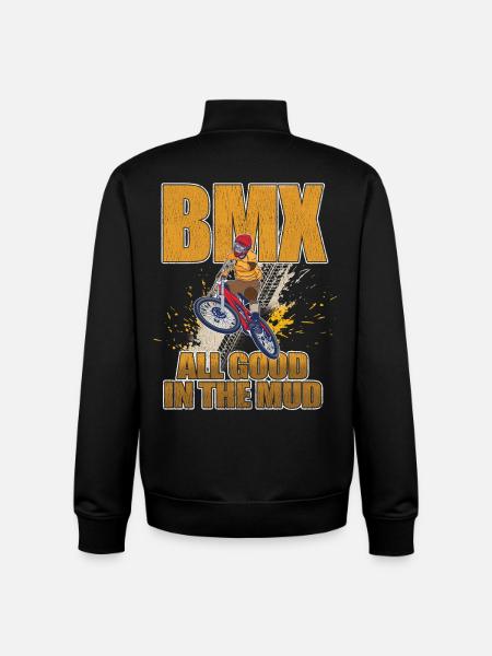 BMX All Good In The Mud - Unisex Organic Zip Sweatshirt by Stanley/Stella - black