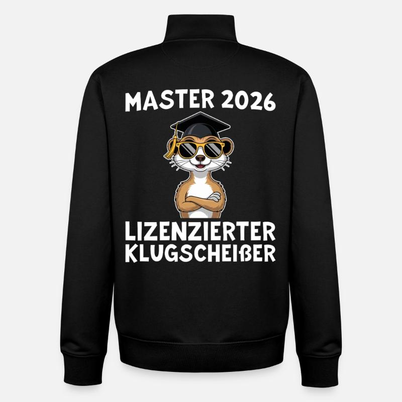 Abschlussprüfung 2026 Mastertitel Geschenkidee - Unisex Organic Zip Sweatshirt von Stanley/Stella - Schwarz