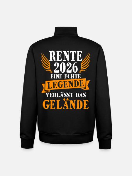 Rente 2026 Legende Rentner Rentnerin - Unisex Organic Zip Sweatshirt von Stanley/Stella - Schwarz