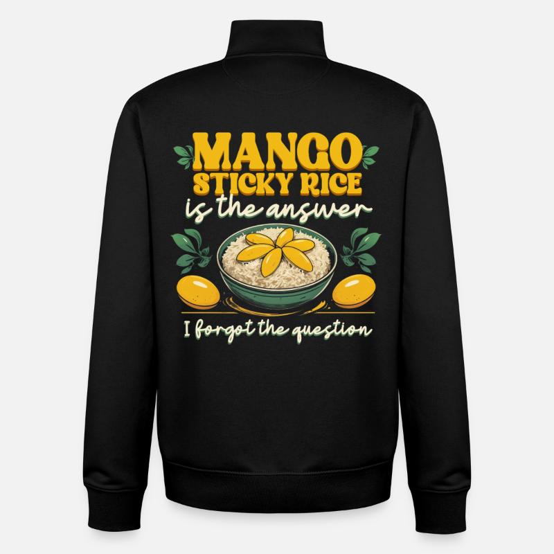 Mango Sticky Rice Is The Answer - Unisex Organic Zip Sweatshirt by Stanley/Stella - black
