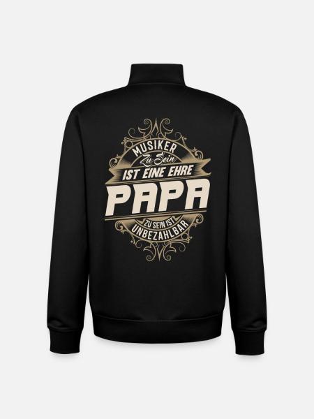 Musician Dad - Unisex Organic Zip Sweatshirt by Stanley/Stella - black