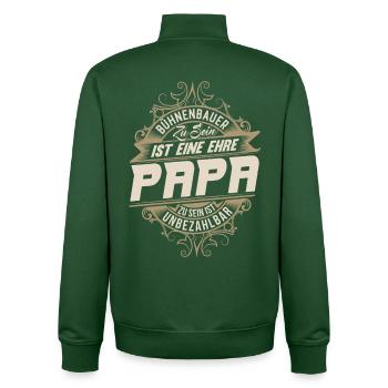 Stage Builder Dad - Unisex Organic Zip Sweatshirt by Stanley/Stella - bottle green - Back - AI Model Male 185 dark (185cm)
