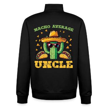 Kaktus mit Sombrero und Tacos - Unisex Organic Zip Sweatshirt von Stanley/Stella - Schwarz - Hinten - AI Model Male 185 light (185cm)