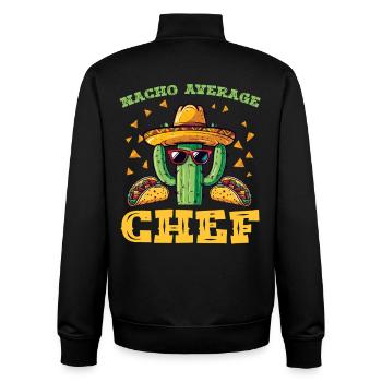 Kaktus Taco Macho Fiesta - Unisex Organic Zip Sweatshirt von Stanley/Stella - Schwarz - Hinten - AI Model Male 185 light (185cm)