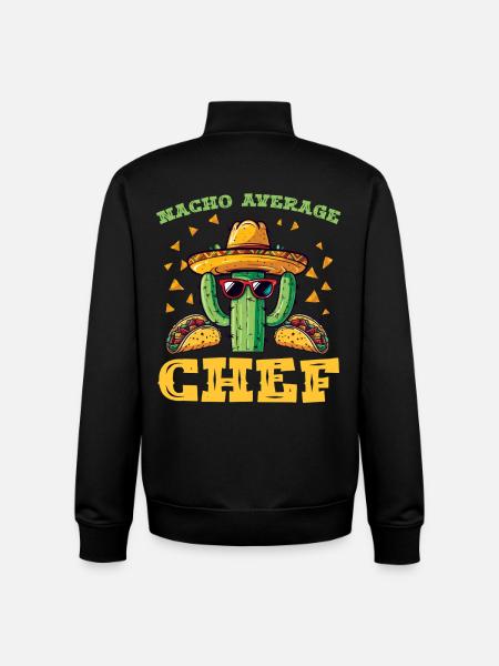 Cactus Taco Macho Fiesta - Unisex Organic Zip Sweatshirt by Stanley/Stella - black