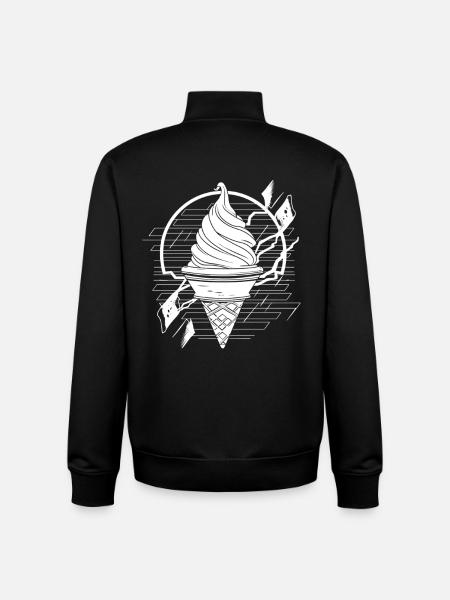 Softeis Zeichnung - Unisex Organic Zip Sweatshirt by Stanley/Stella - black
