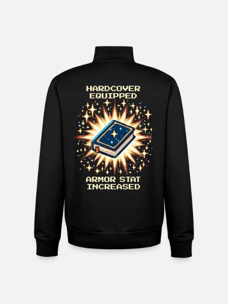 Hardcover Equipped | Reading Books Bibliophile - Unisex Organic Zip Sweatshirt by Stanley/Stella - black