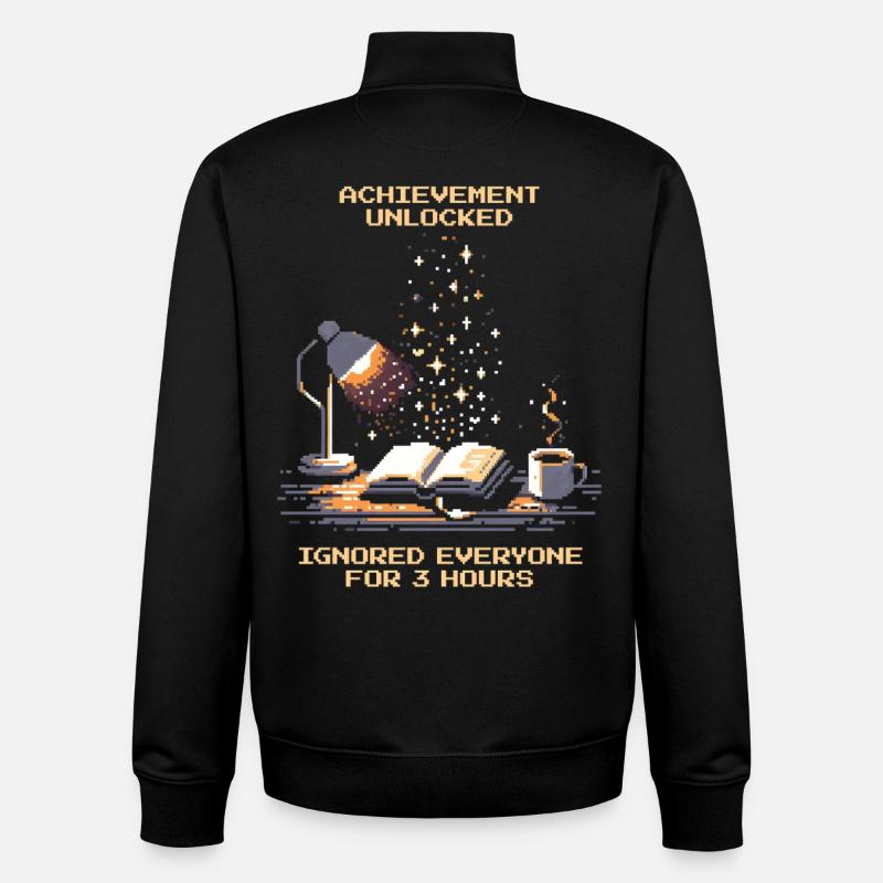 Erfolg freigeschaltet | Lesen Bücher Nerd - Unisex Organic Zip Sweatshirt von Stanley/Stella - Schwarz