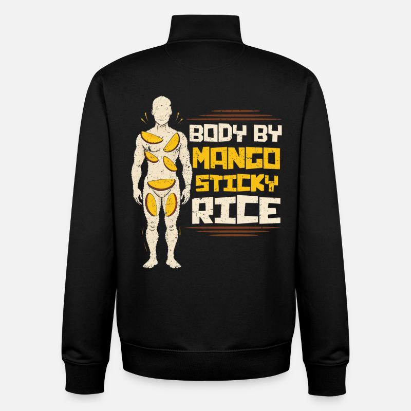 Mango Sticky Rice - Unisex Organic Zip Sweatshirt by Stanley/Stella - black