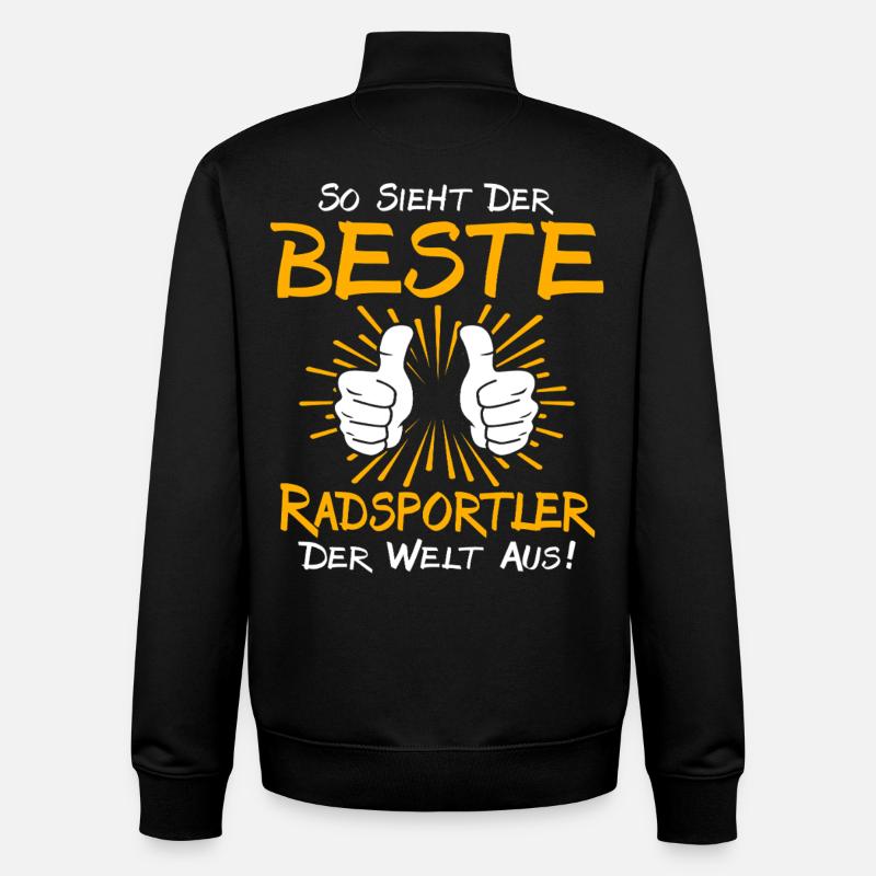 Radsportler Geschenkidee - Unisex Organic Zip Sweatshirt von Stanley/Stella - Schwarz