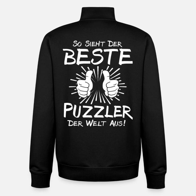 Meilleur Puzzle - Sweat zippé unisexe en coton bio Stanley/Stella - noir