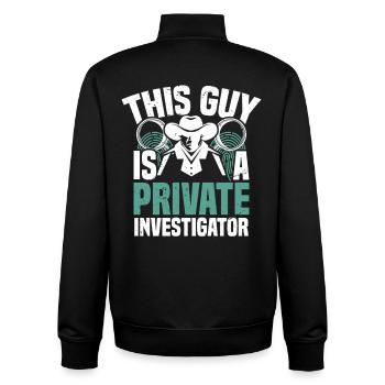  Private Detective Costume Guard Uniform Private - Unisex Organic Zip Sweatshirt by Stanley/Stella - black - Back - AI Model Male 185 light (185cm)