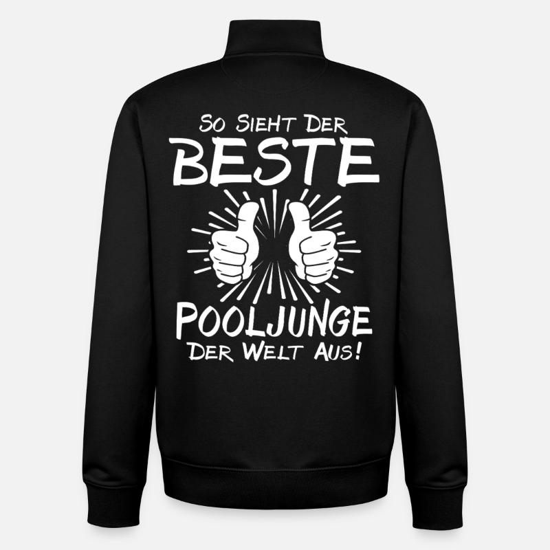 Best Pool Boy - Unisex Organic Zip Sweatshirt by Stanley/Stella - black