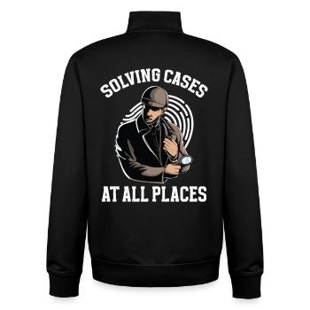  Investigation Uniform Observation Gear Private - Unisex Organic Zip Sweatshirt by Stanley/Stella - black - Back - AI Model Male 185 light (185cm)