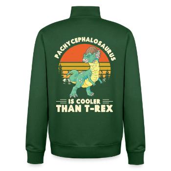 Pachycephalosaurus Kostüm Paläontologe Dinosaurier - Unisex Organic Zip Sweatshirt von Stanley/Stella - Flaschengrün - Hinten - AI Model Male 185 dark (185cm)