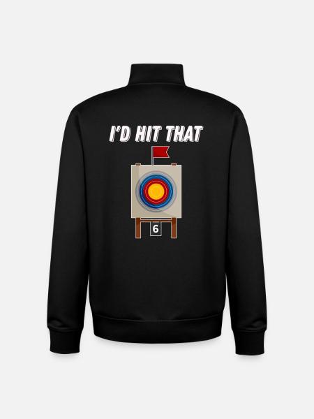 Archery I'd Hit That - Unisex Organic Zip Sweatshirt by Stanley/Stella - black