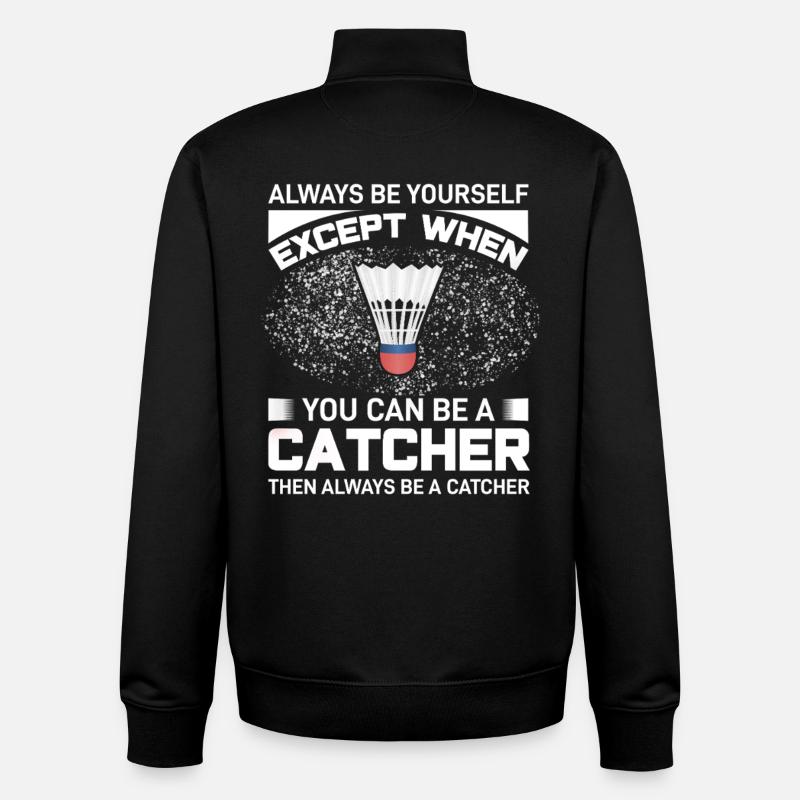 Badminton - Sweat zippé unisexe en coton bio Stanley/Stella - noir