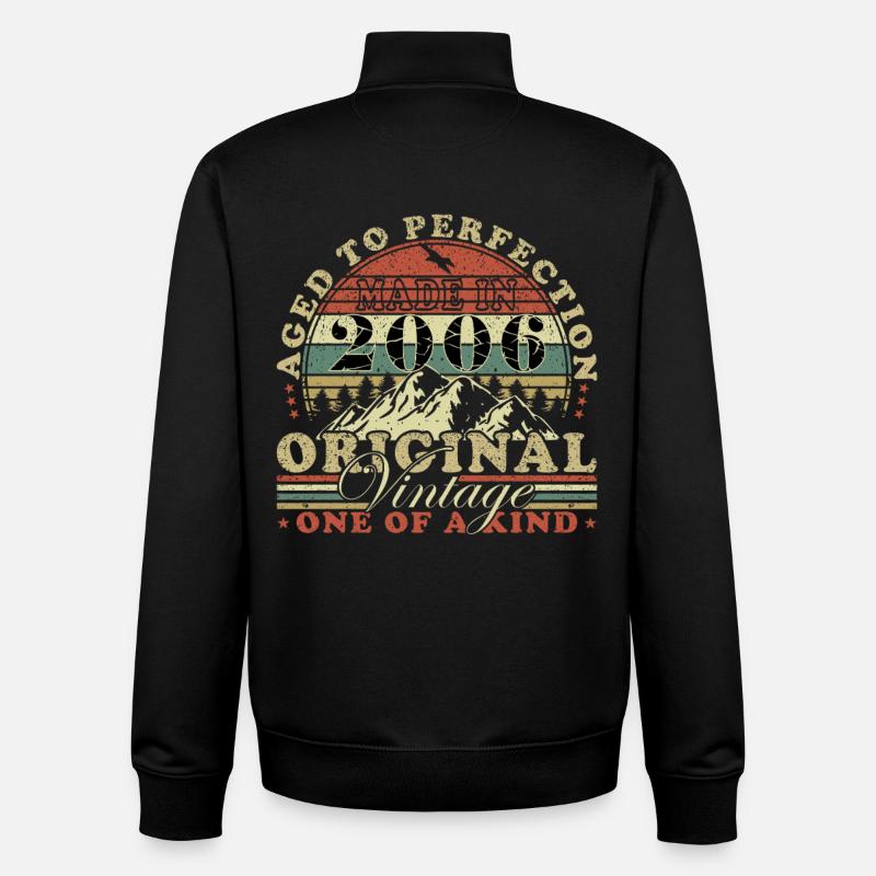 Édition limitée Made In 2006 - Sweat zippé unisexe en coton bio Stanley/Stella - noir