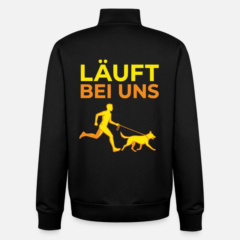 Hunde Gassi Hundebesitzer - Unisex Organic Zip Sweatshirt von Stanley/Stella - Schwarz
