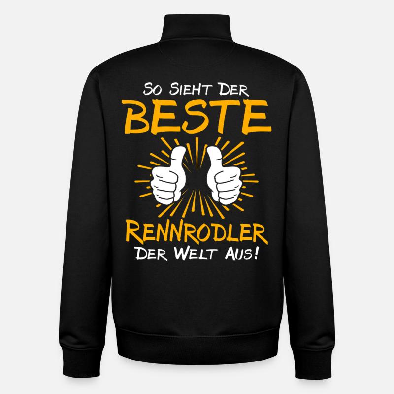 Idée de cadeau pour la luge - Sweat zippé unisexe en coton bio Stanley/Stella - noir
