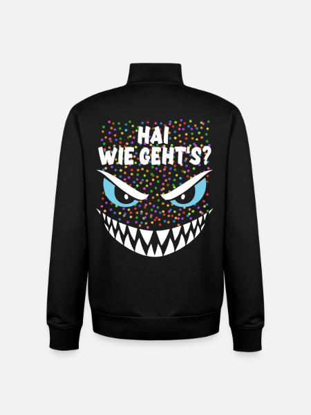 Requin, comment vas-tu ? | Costume, Carnaval, Déguisement - Sweat zippé unisexe en coton bio Stanley/Stella - noir