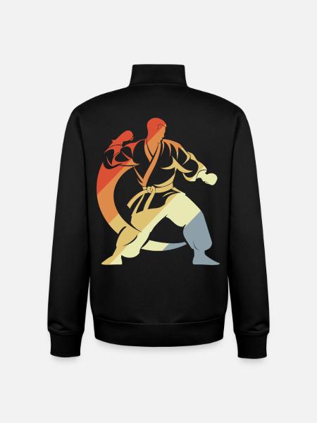Karateka Sketch - Unisex Organic Zip Sweatshirt by Stanley/Stella - black