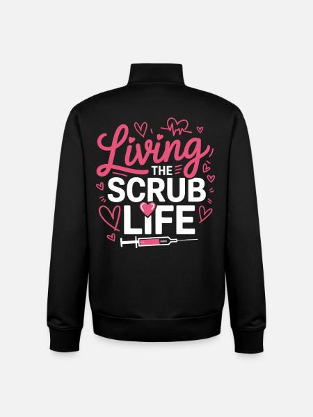 Living the Scrub Life - Unisex Organic Zip Sweatshirt von Stanley/Stella - Schwarz