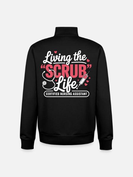 Living the Scrub Life - Unisex Organic Zip Sweatshirt by Stanley/Stella - black
