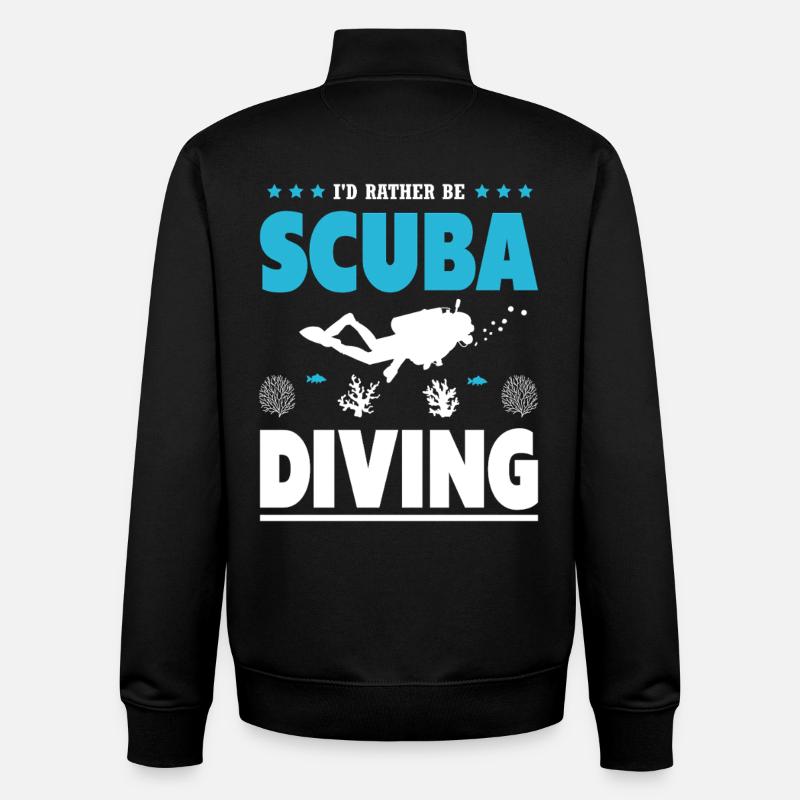Lustiges Taucher Design - Unisex Organic Zip Sweatshirt von Stanley/Stella - Schwarz