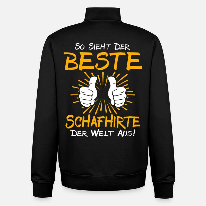 Shepherd Gift Idea - Unisex Organic Zip Sweatshirt by Stanley/Stella - black