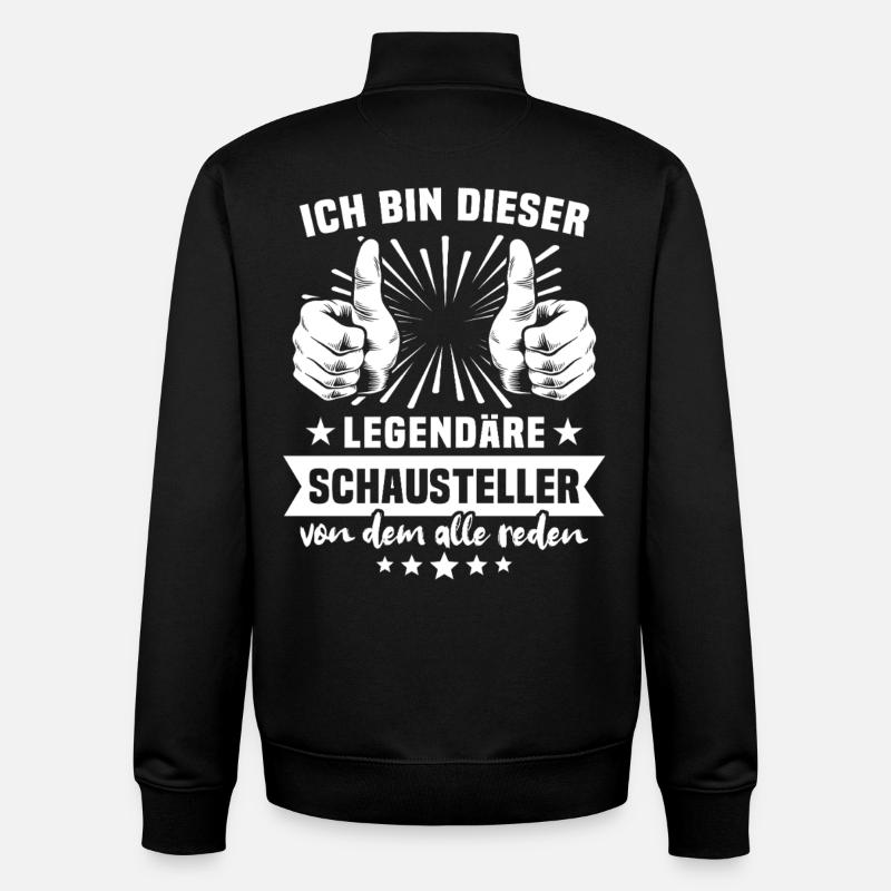 Légende du showman - Sweat zippé unisexe en coton bio Stanley/Stella - noir