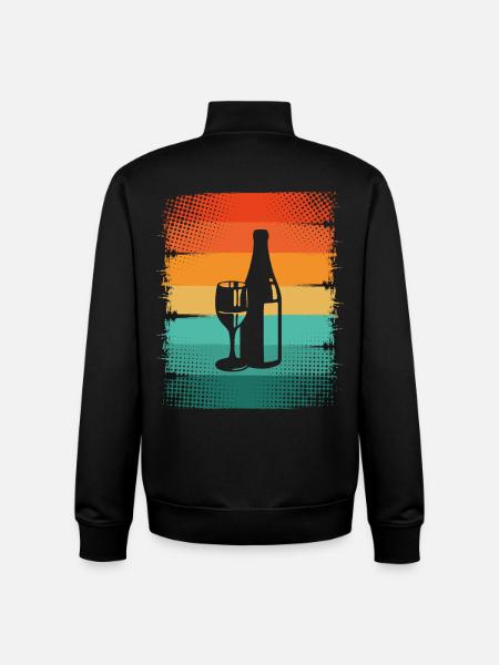Wine - Unisex Organic Zip Sweatshirt by Stanley/Stella - black