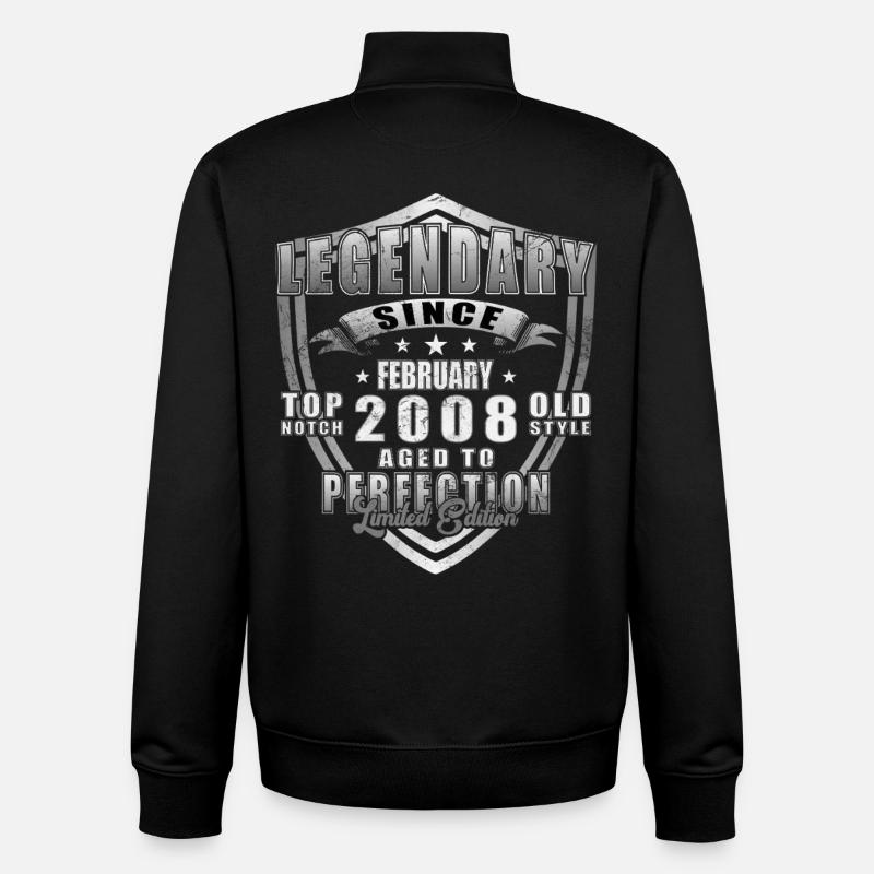 Édition limitée février 2008 - Sweat zippé unisexe en coton bio Stanley/Stella - noir