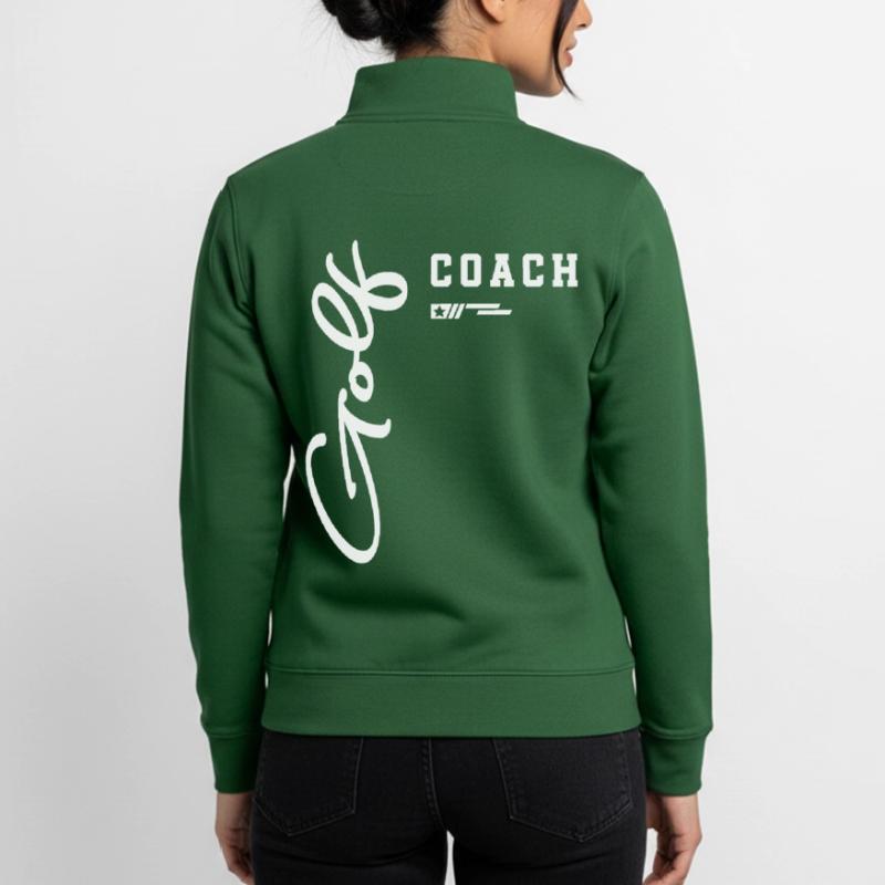 Conception de parcours Golf Coach Classic pour instructeurs Sweat zippé unisexe en coton bio Stanley/Stella