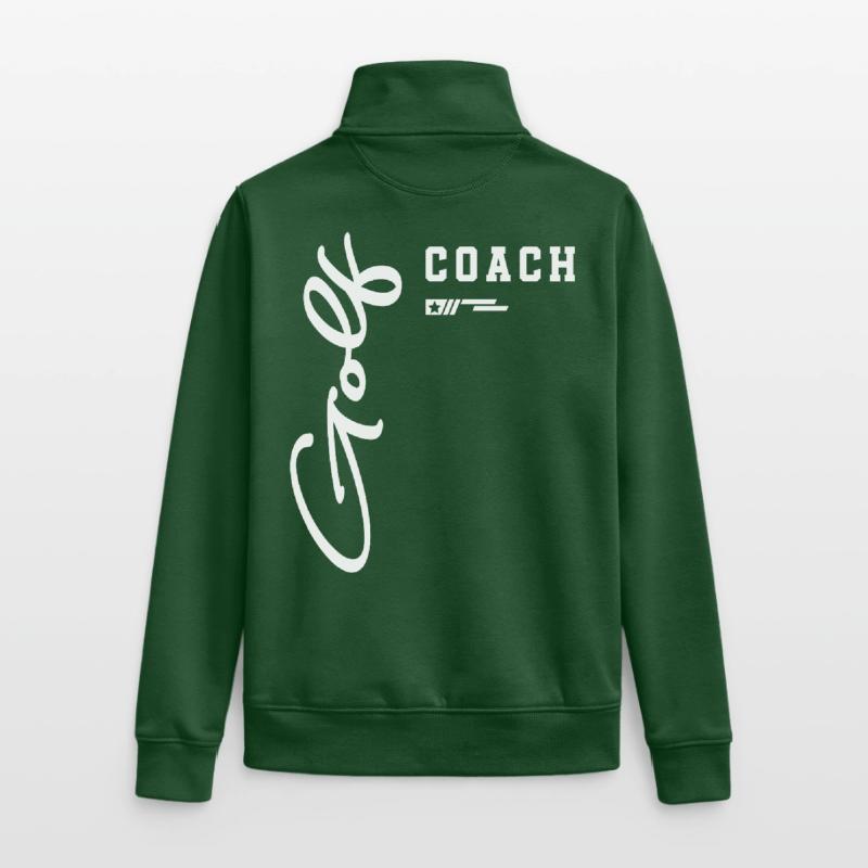 Conception de parcours Golf Coach Classic pour instructeurs Sweat zippé unisexe en coton bio Stanley/Stella